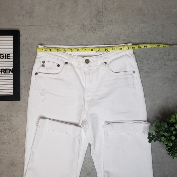 Anthropologie AG White High Rise Cropped Jeans - Picture 11 of 12